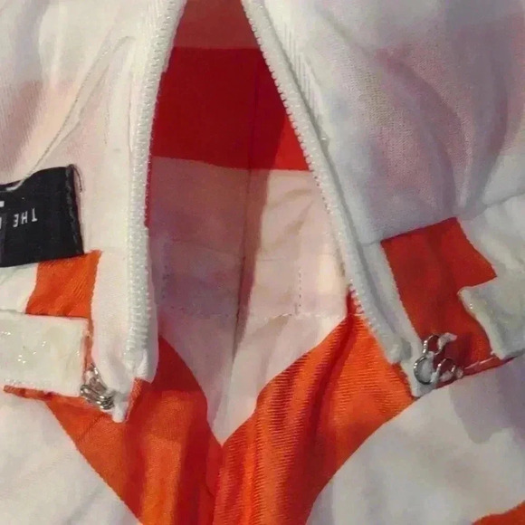 The Limited coral and white strapless dress size medium - Picture 5 of 5